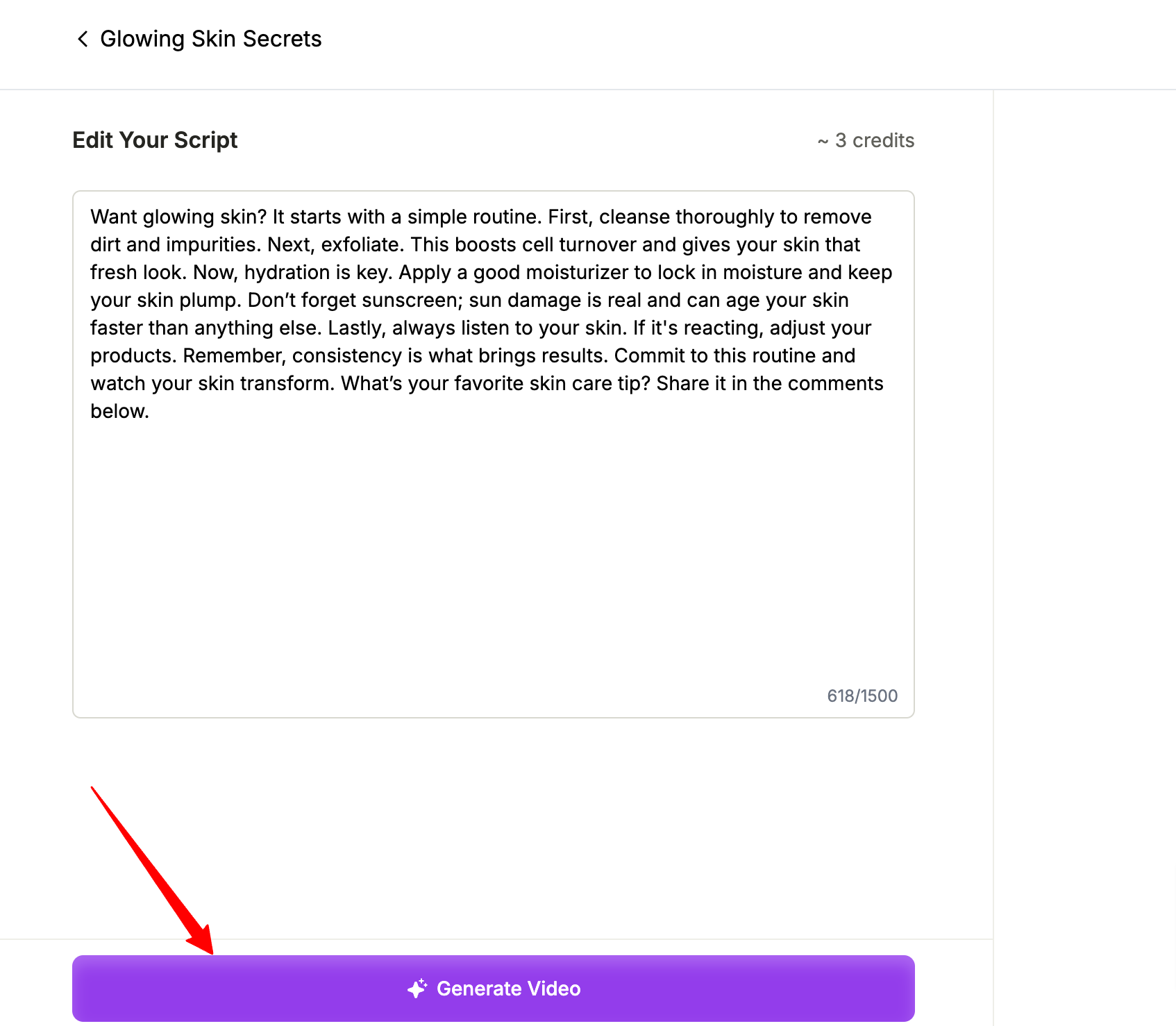 edit your AI generated script