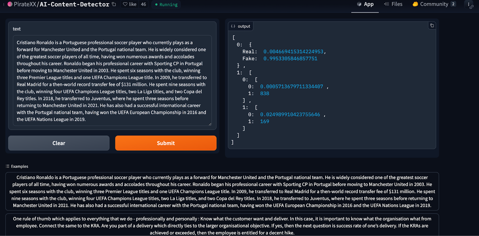 ai content detection tool