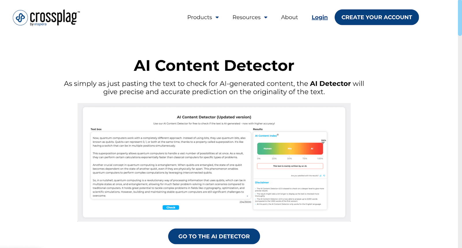 ai content detection tool