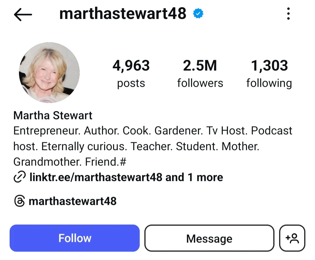 martha stewart instagram