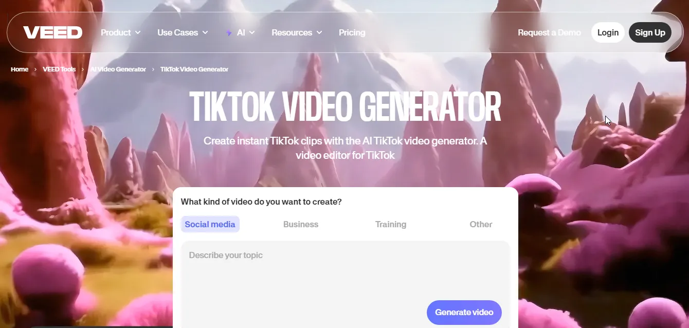 veed tiktok video maker