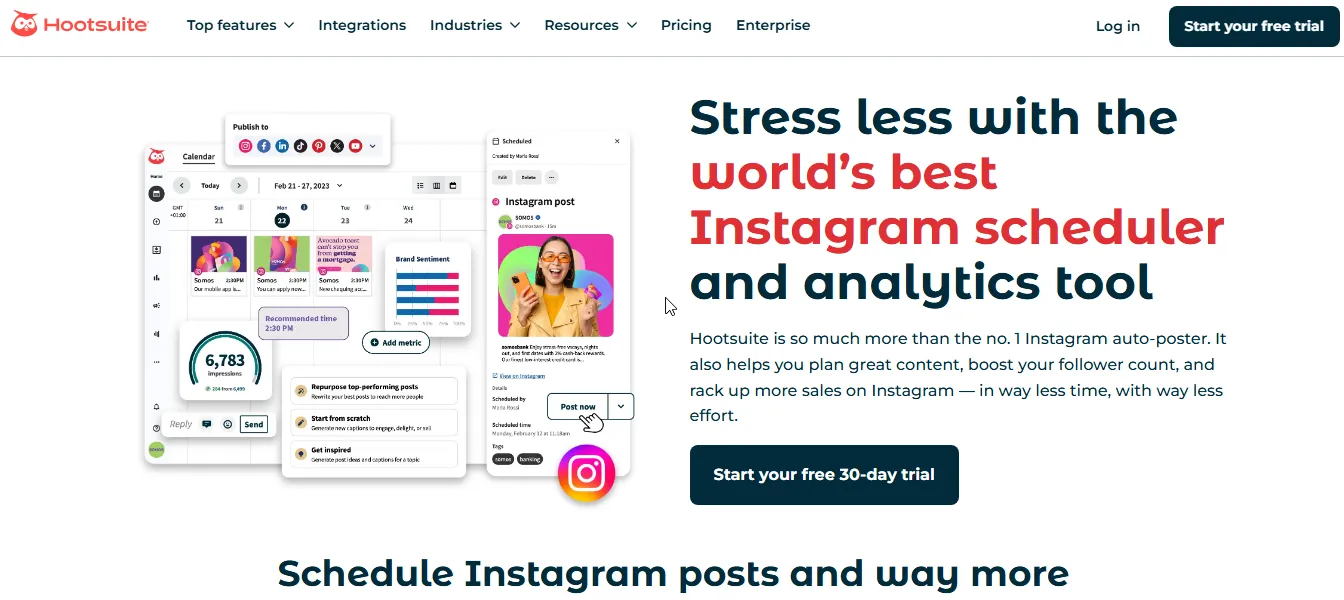 hootsuite instagram scheduler
