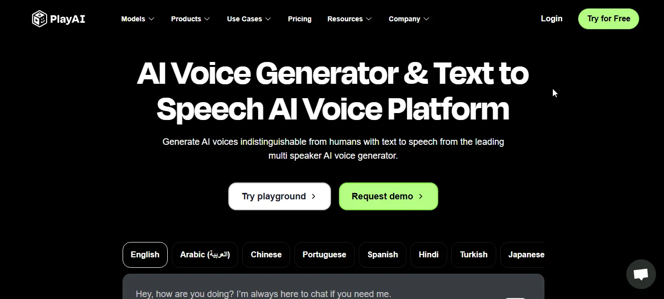 play ai voice over generator