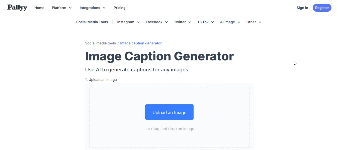 pallyy facebook caption generator