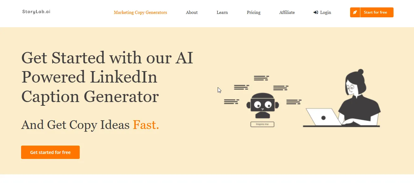 storylab ai linkedin caption generator