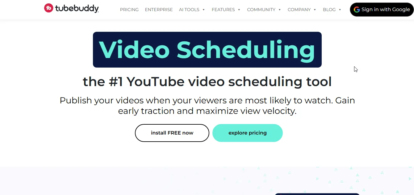 tubebuddy ai youtube post scheduler