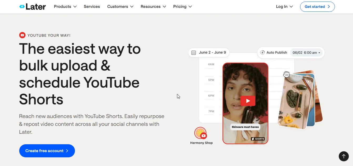 later ai youtube post scheduler