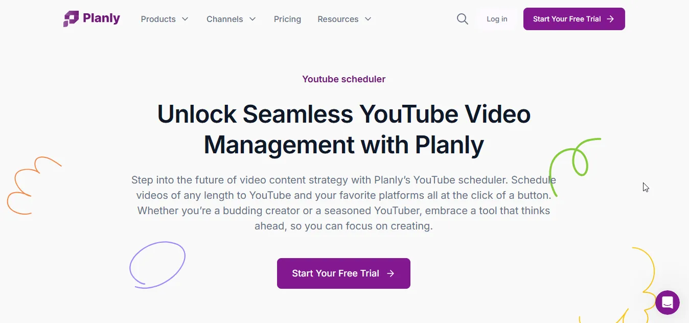 planly ai youtube post scheduler