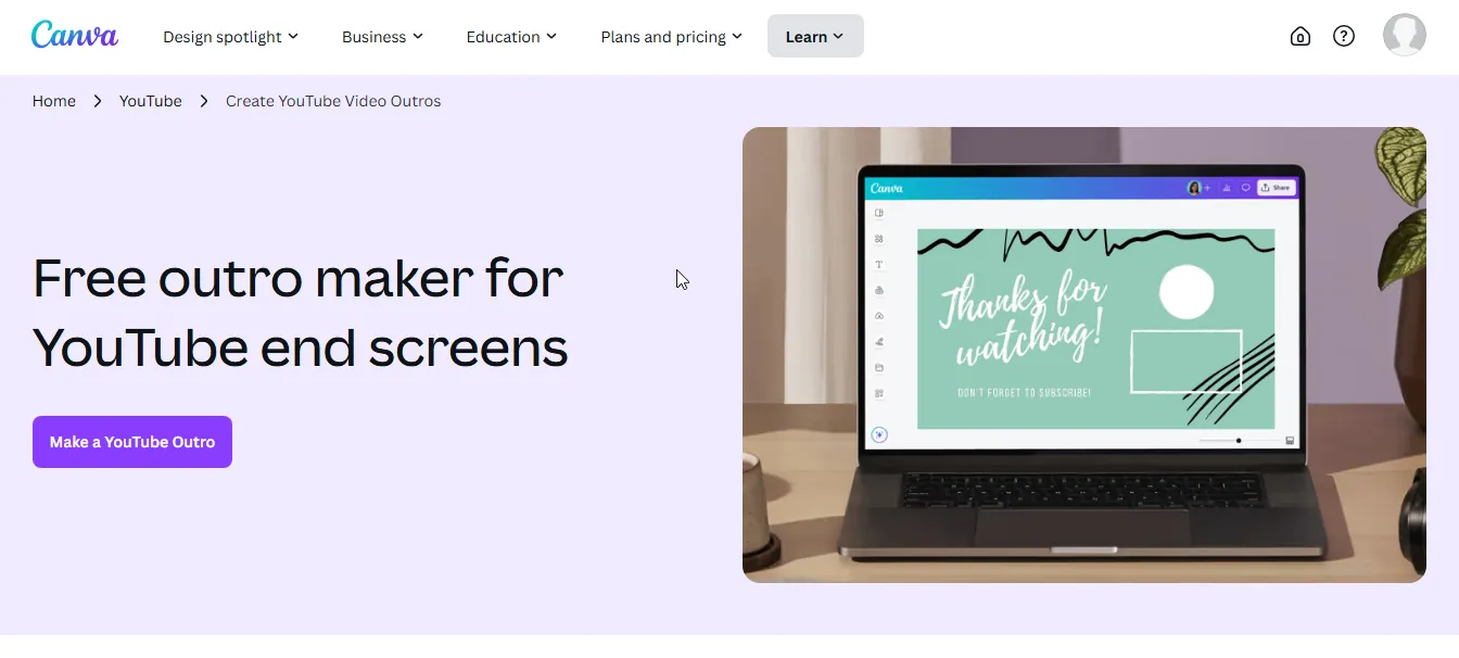 canva video outro maker