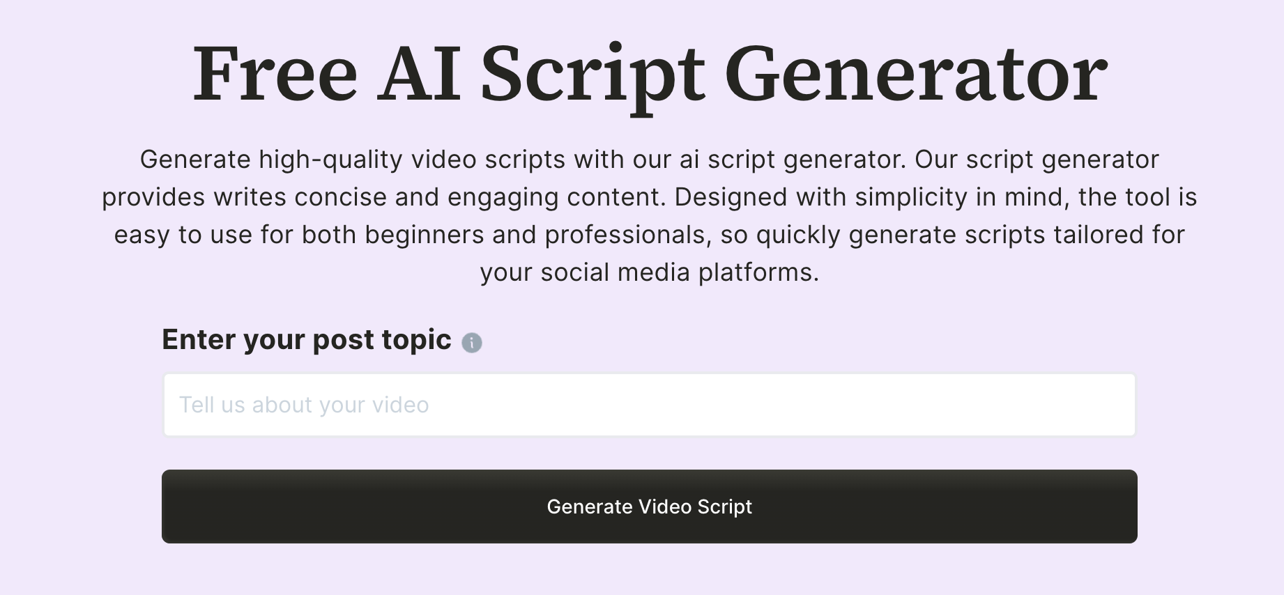AI Script Generator