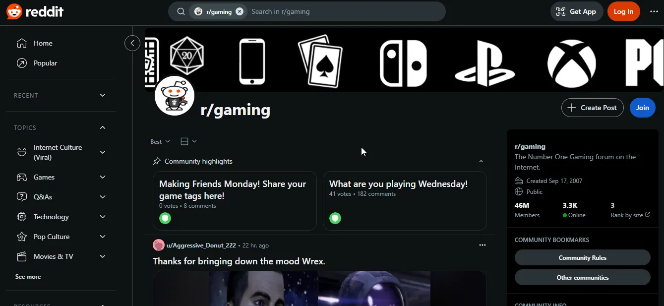 reddit research gaming