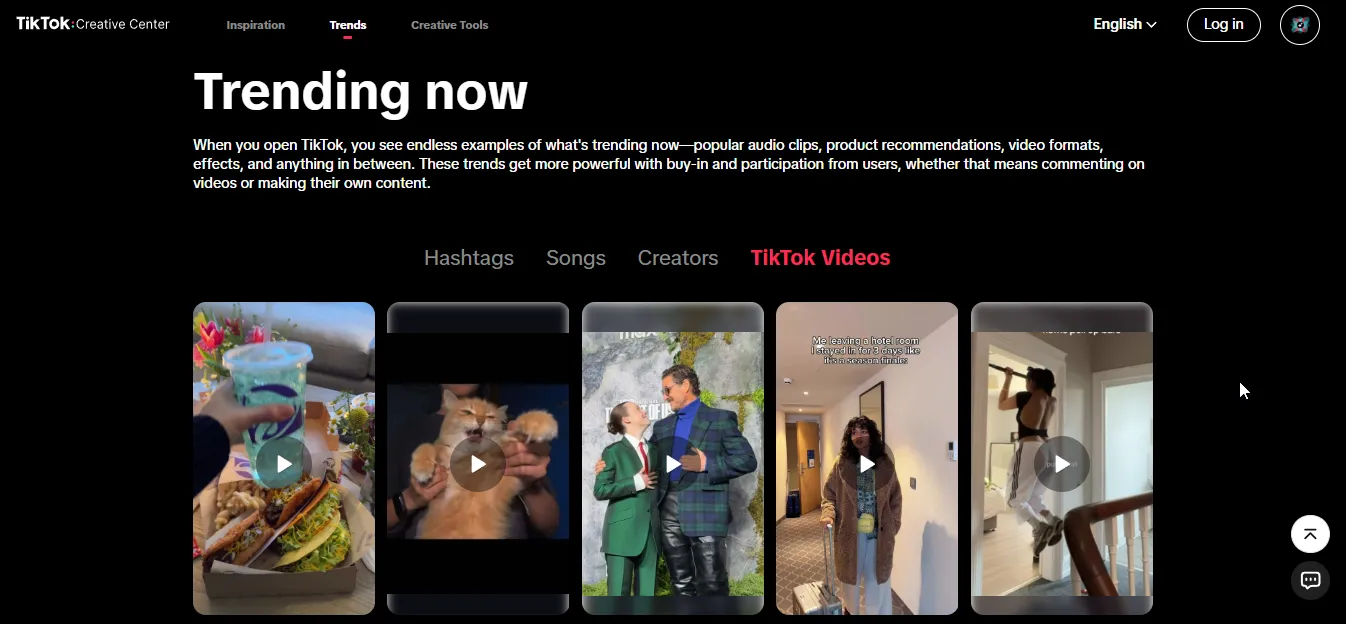 tiktok creative center