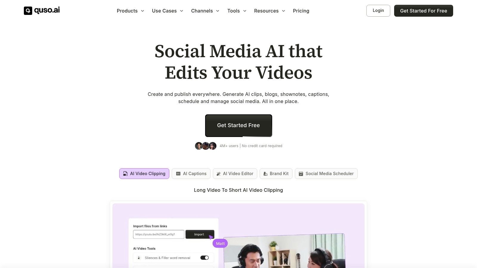 Screenshot from https://quso.ai