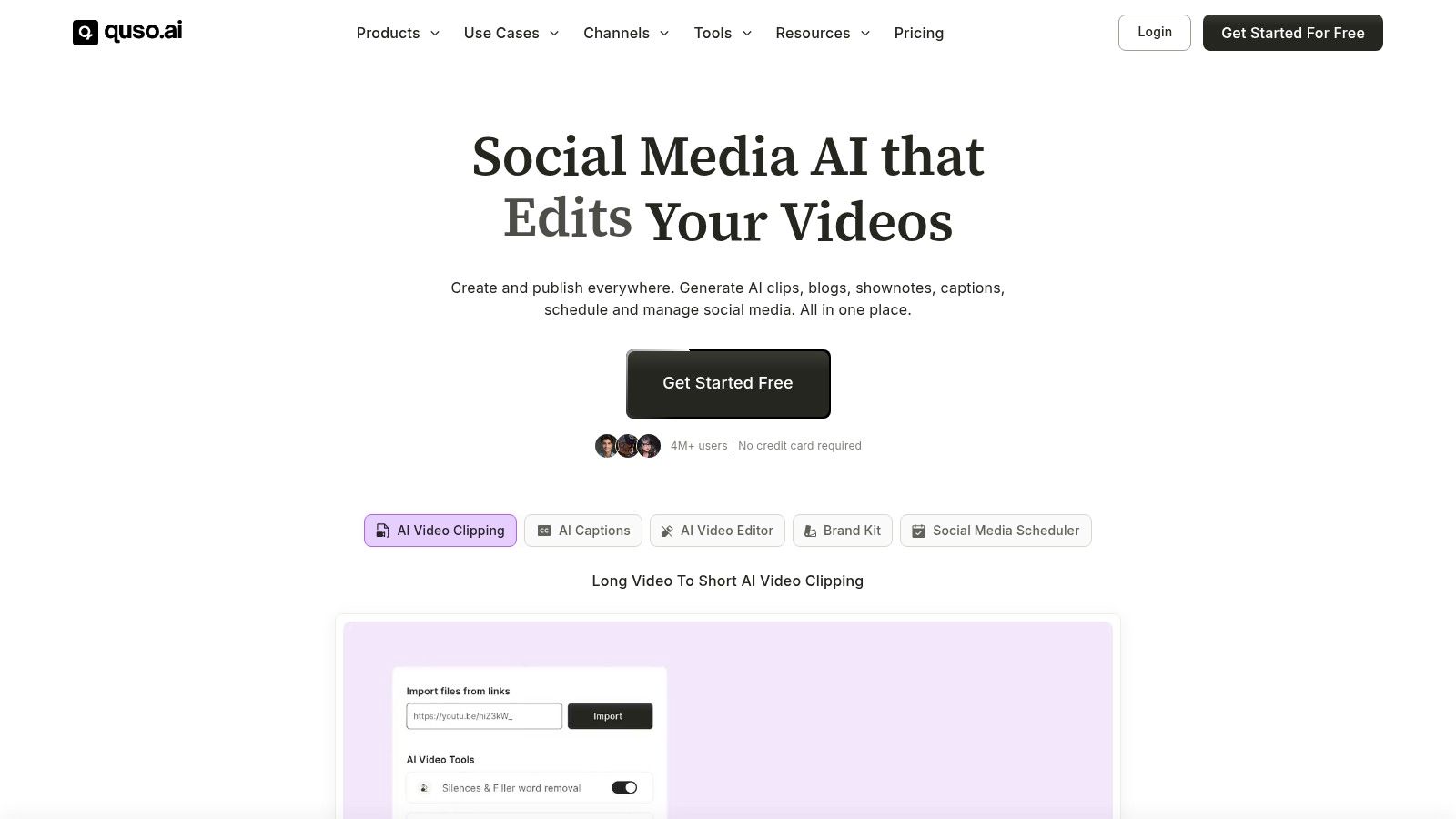 Screenshot from https://quso.ai