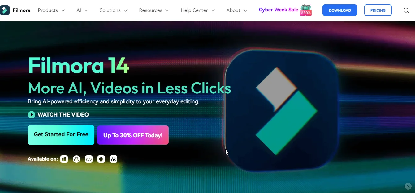 filmora homepage