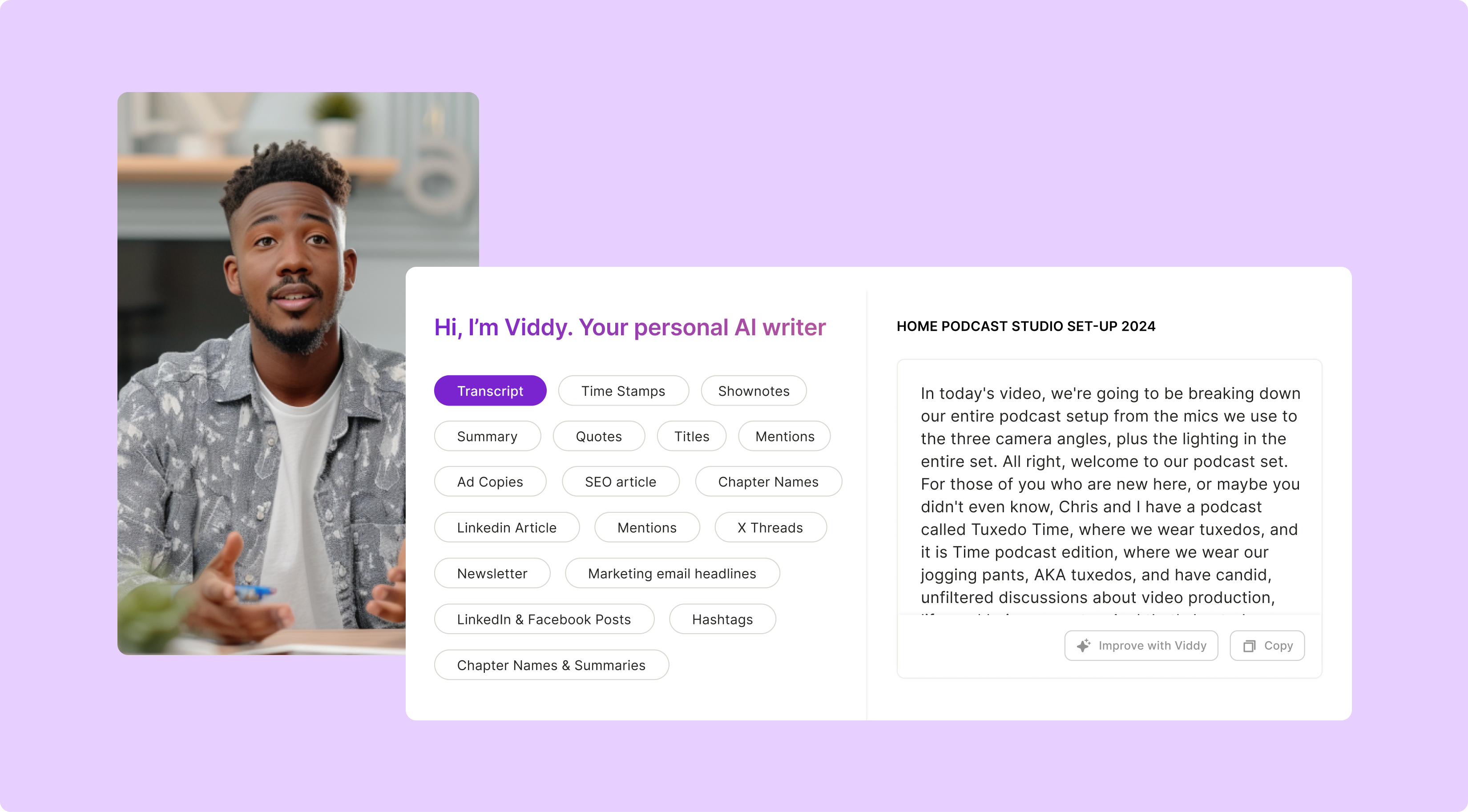 Create Unlimited Marketing Copy From Any Video With AI