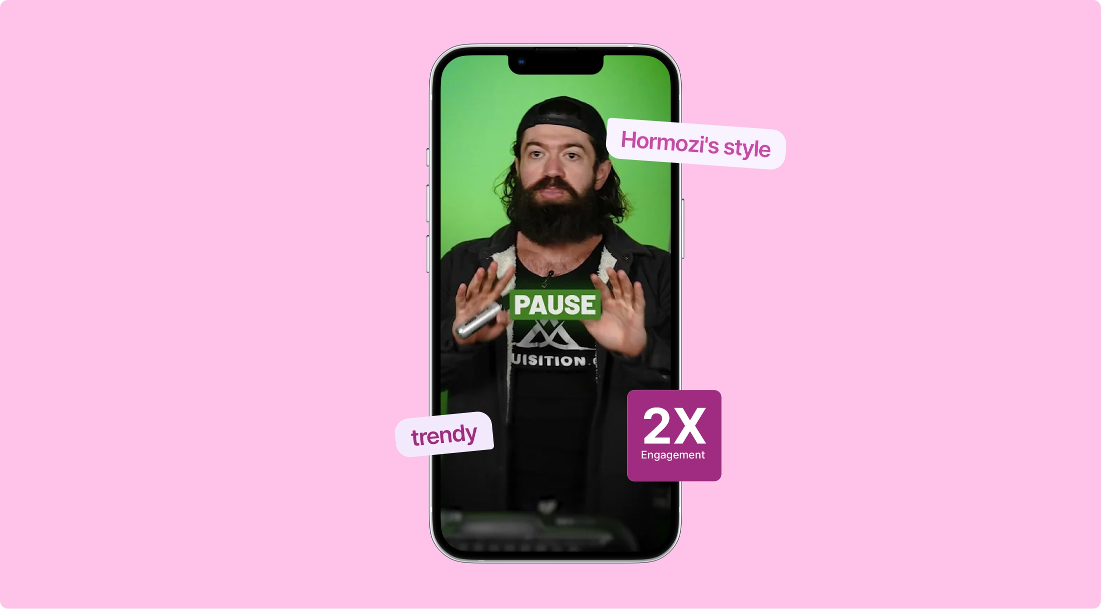 Auto add trendy video captions like Alex Hormozi