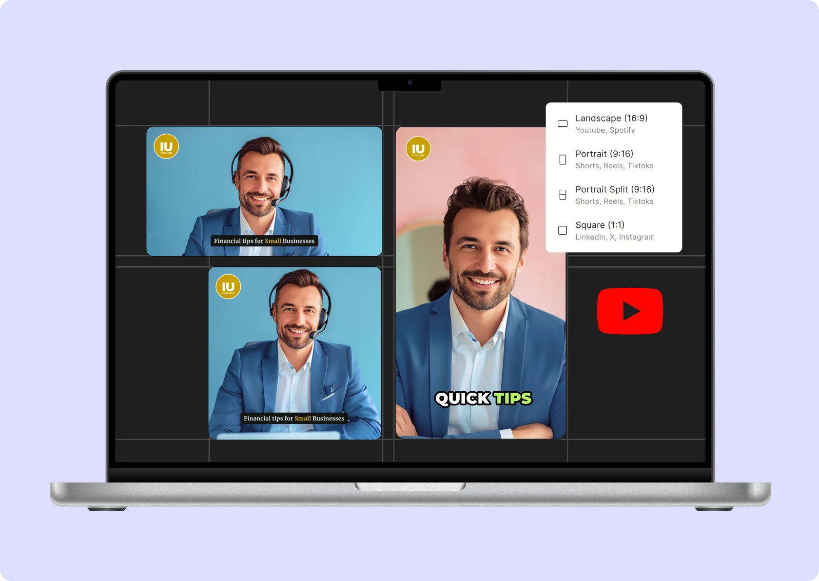 Resize video for YouTube for free