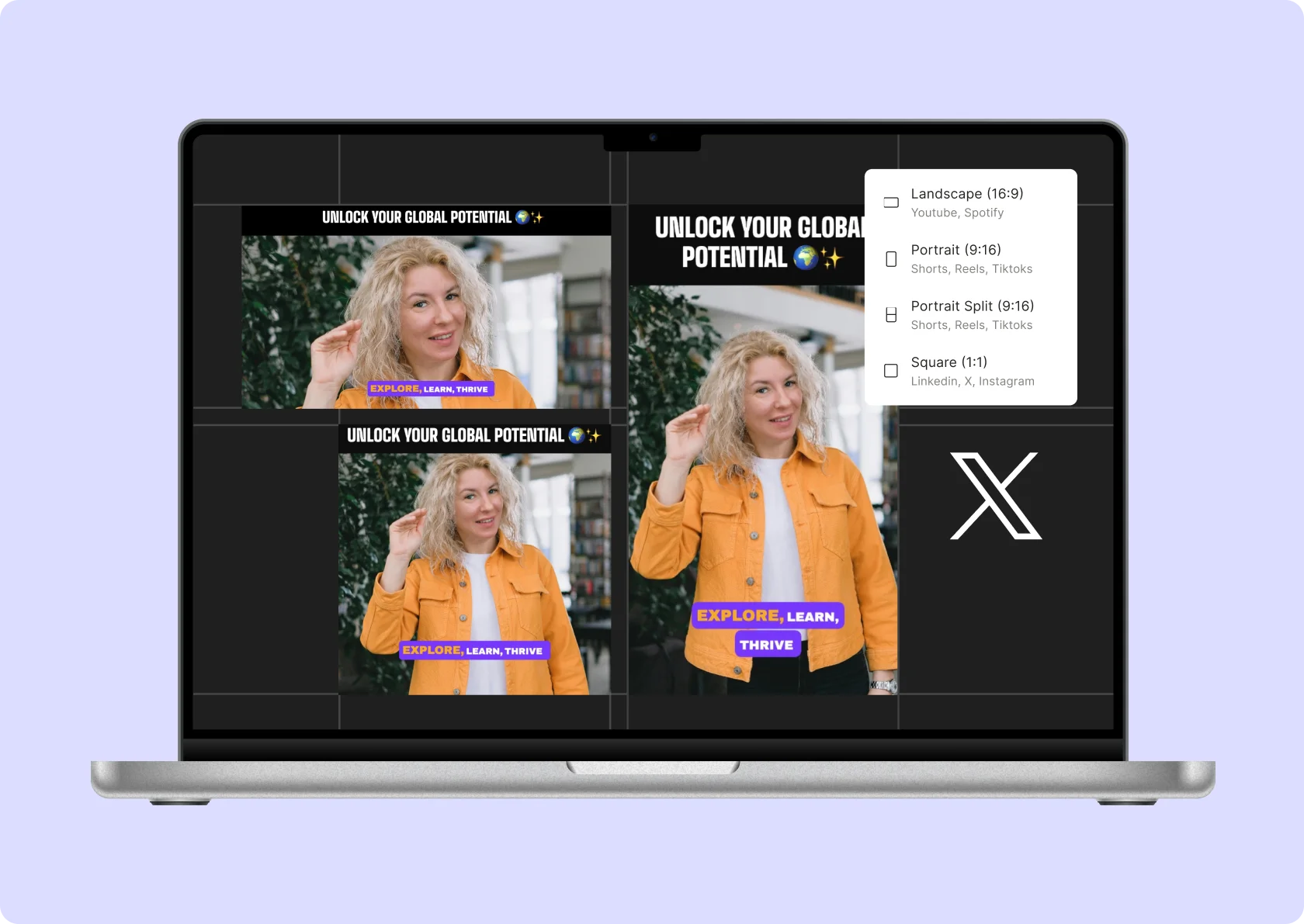 Resize video for Twitter for free