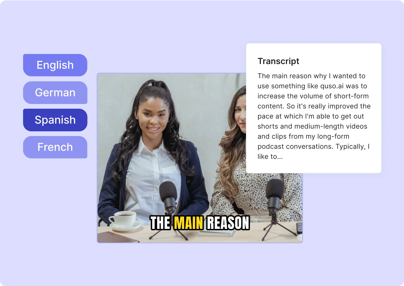Transcribe video to text accurately