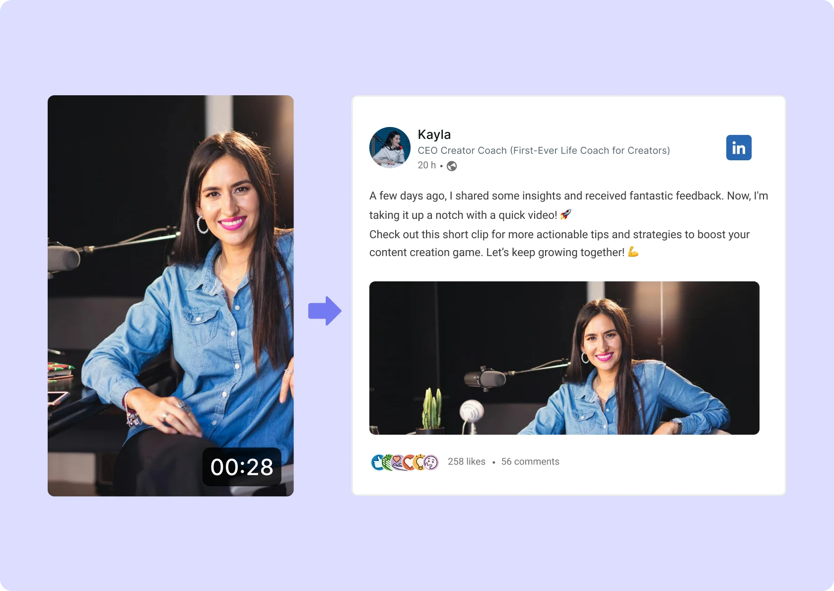 Convert Video to LinkedIn Post With AI