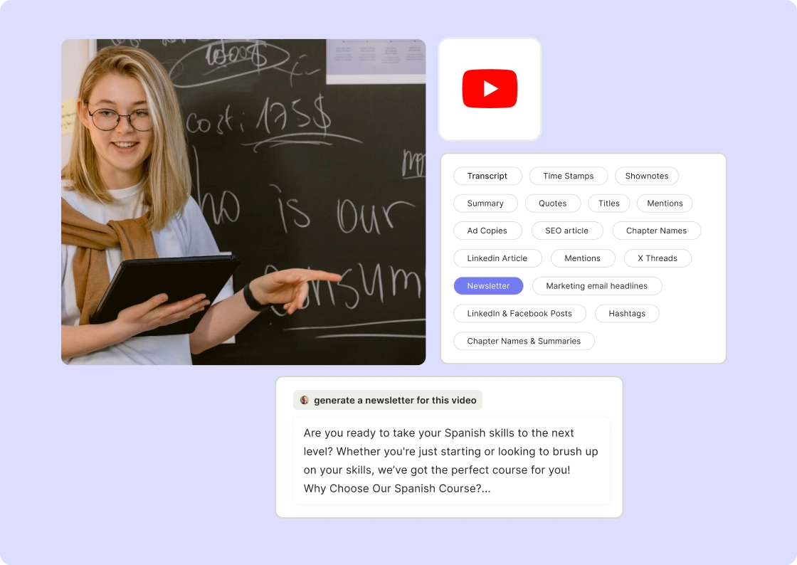 Turn YouTube Videos Into Engaging Newsletters With AI