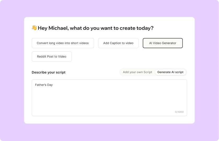 ai video generation