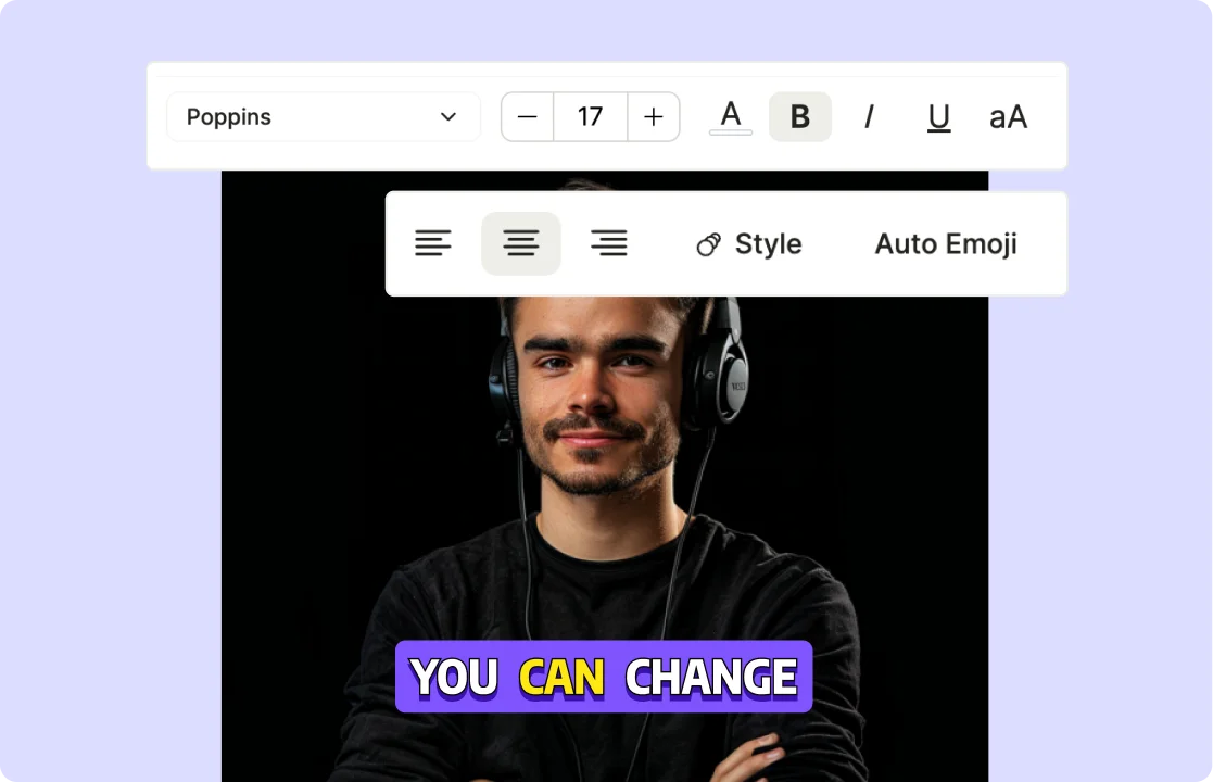 Style podcast subtitles your way