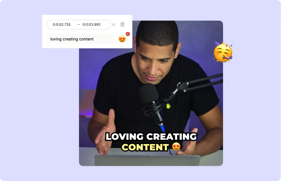 Add emojis to subtitles instantly