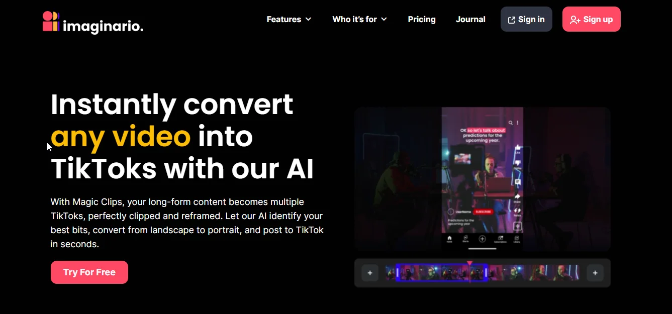 quso.ai tiktok clip maker