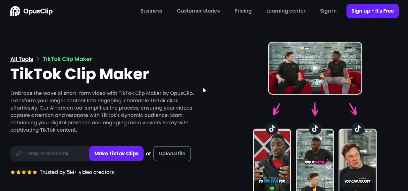quso.ai tiktok clip maker